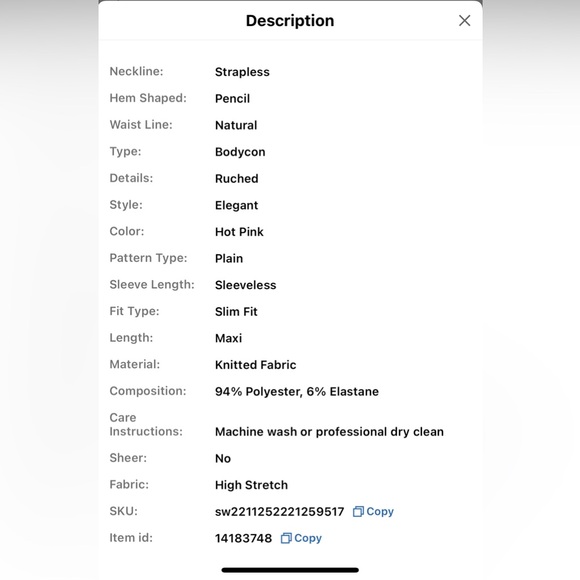 SHEIN BAE Solid Ruched Tube Bodycon Dress - Picture 5 of 5